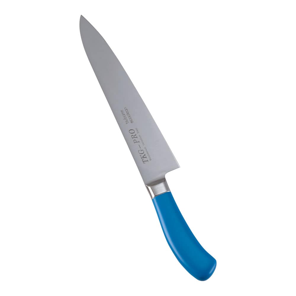 >【直送品】エコクリーン　ＴＫＧ　ＰＲＯ　カラー牛刀 （両刃）２４ｃｍ　ブルー 1箱（ご注文単位1箱）