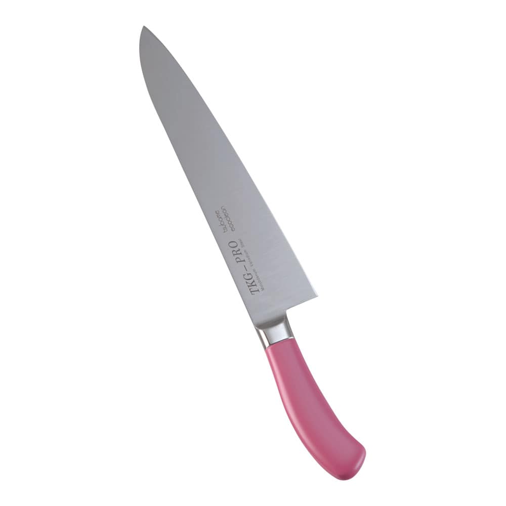 【直送品】エコクリーン　ＴＫＧ　ＰＲＯ　カラー牛刀 （両刃）２７ｃｍ　ピンク 1箱（ご注文単位1箱）