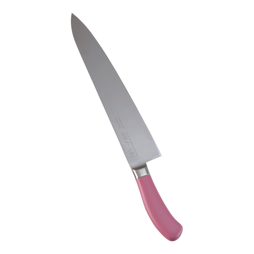 >【直送品】エコクリーン　ＴＫＧ　ＰＲＯ　カラー牛刀 （両刃）３０ｃｍ　ピンク 1箱（ご注文単位1箱）