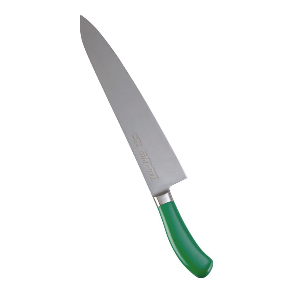 >【直送品】エコクリーン　ＴＫＧ　ＰＲＯ　カラー牛刀 （両刃）３０ｃｍ　グリーン 1箱（ご注文単位1箱）