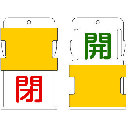 >トラスコ中山 IM スライド表示タグ 開閉 (開 - 緑文字 / 閉 - 赤文字)（ご注文単位1枚）【直送品】