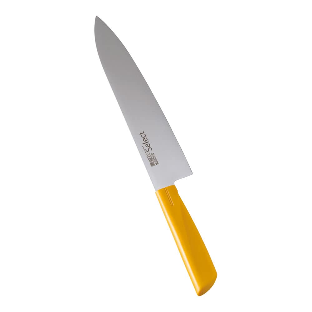 カラーセレクト　牛刀（両刃） ３０１５－ＹＥ　２１cmイエロー 1箱（ご注文単位1箱）【直送品】