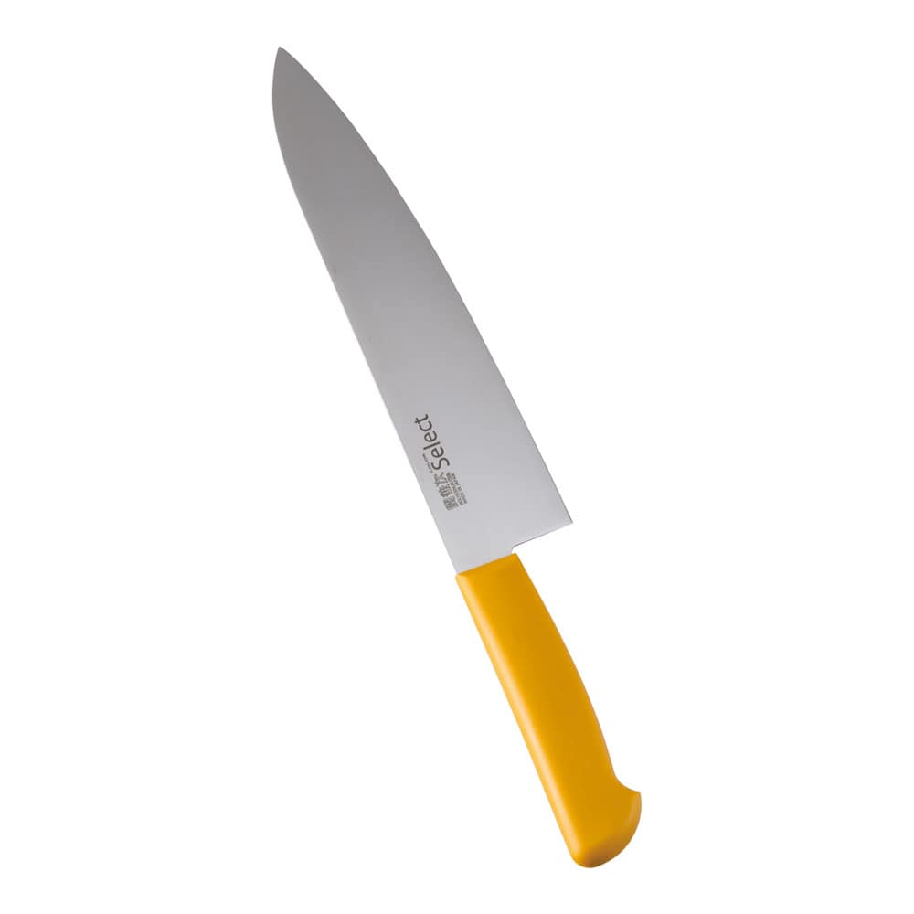 カラーセレクト　牛刀（両刃） ３０１６－ＹＥ　２４cmイエロー 1箱（ご注文単位1箱）【直送品】