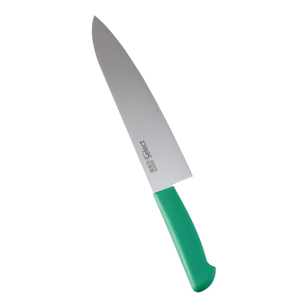 >【直送品】カラーセレクト　牛刀（両刃） ３０１６－ＧＲ　２４cmグリーン 1箱（ご注文単位1箱）