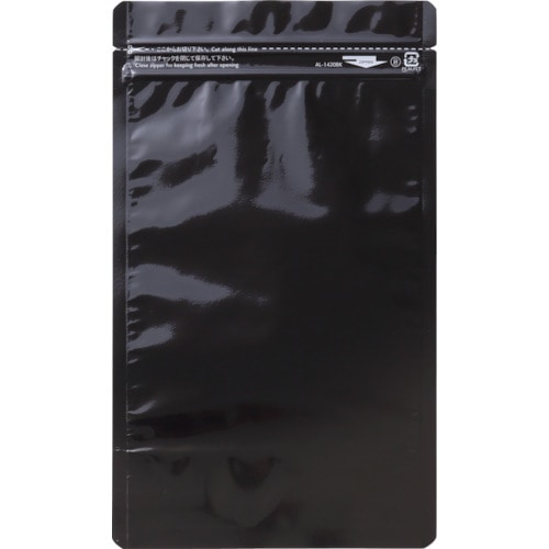 トラスコ中山 セイニチ 「ラミジップ」 アルミカラースタンドタイプ 黒 160×120＋35 (50枚入)（ご注文単位1袋）【直送品】