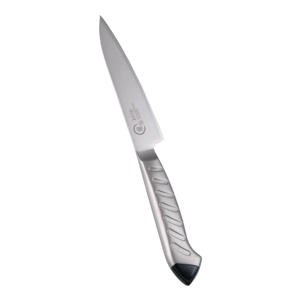 龍治　ステンカラー　ペティーナイフ １２．５cm　ブラック 1箱（ご注文単位1箱）【直送品】