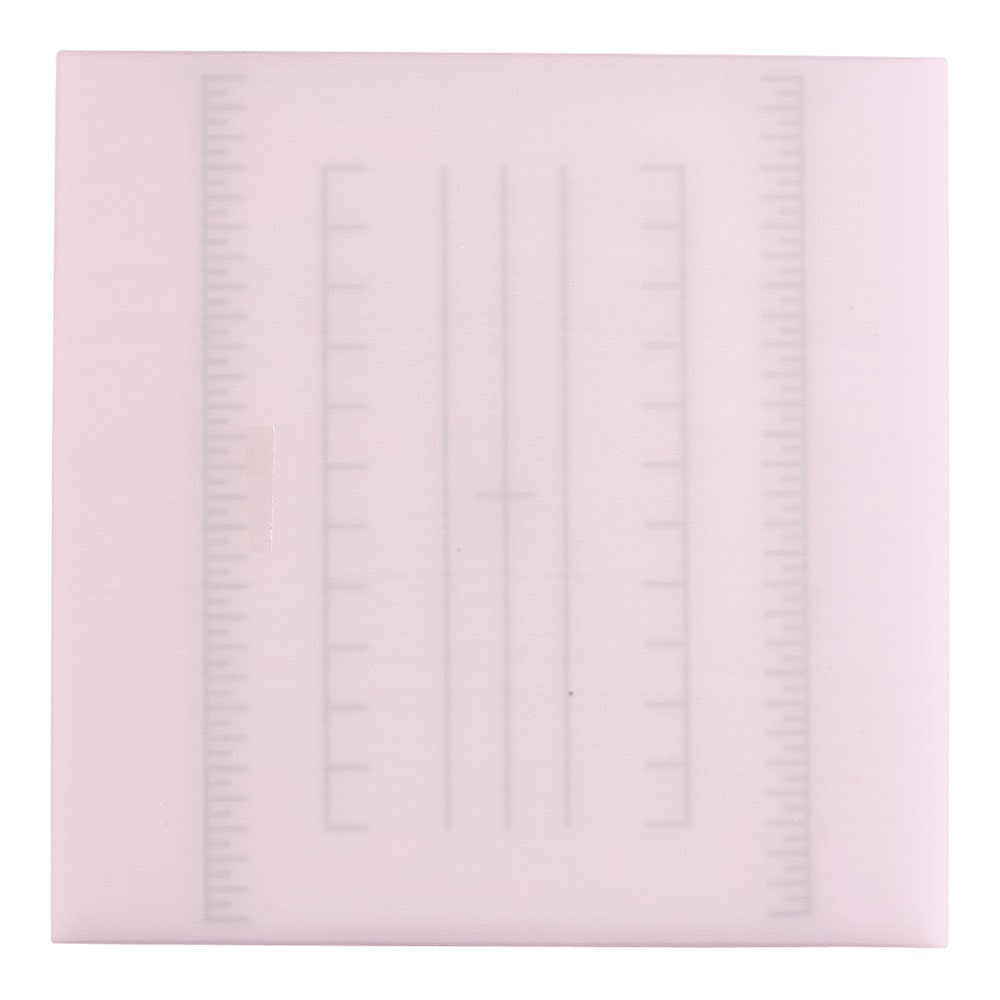 調理用積層式目盛り入りまな板　正方形 Ｍ　ピンク 1袋（ご注文単位1袋）【直送品】