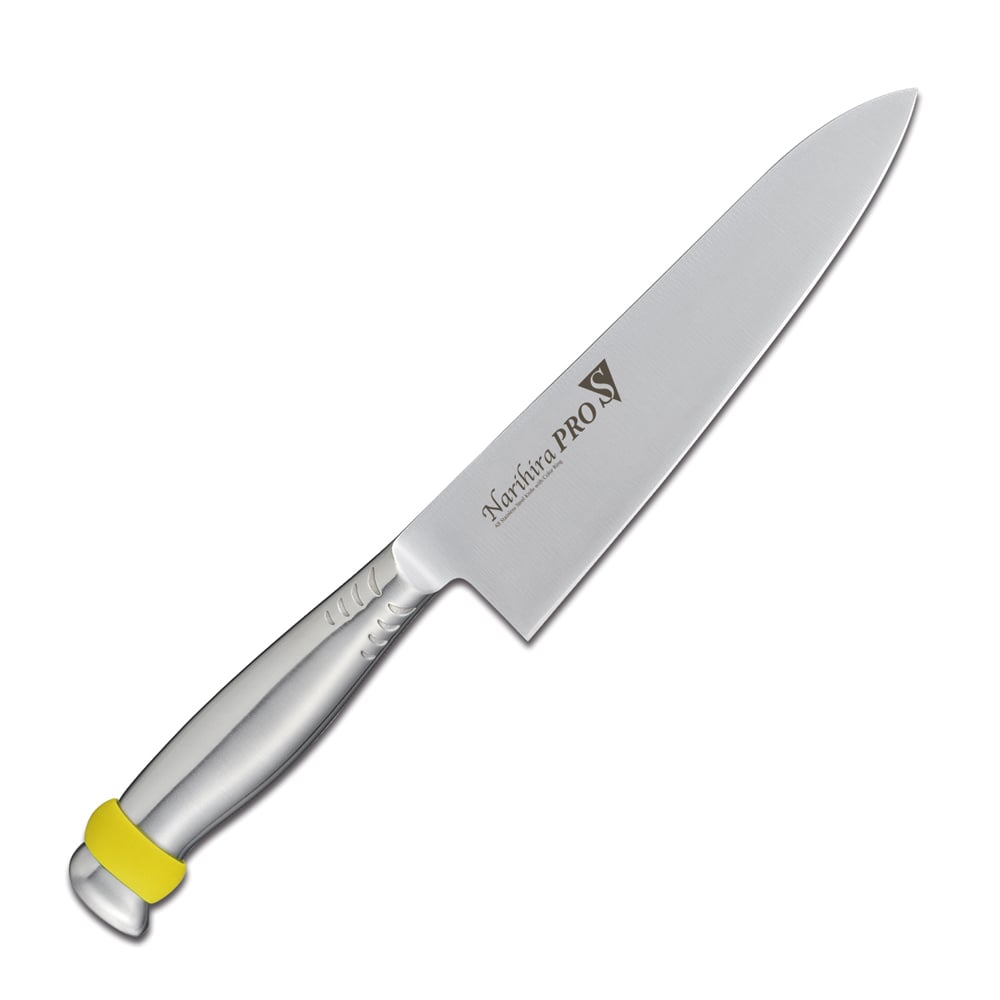 【直送品】ナリヒラプロＳ　牛刀 ＦＣ－３０２３　１８cmイエロー 1個（ご注文単位1個）