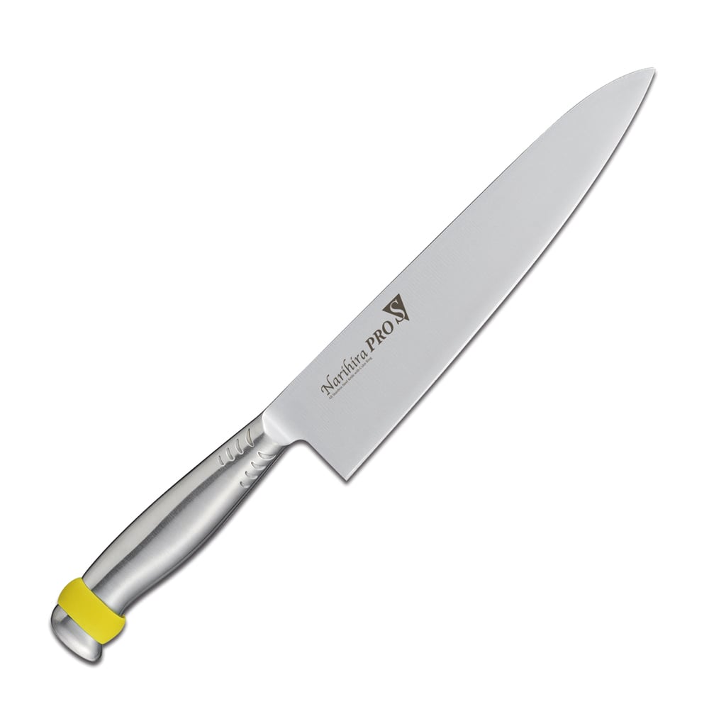 【直送品】ナリヒラプロＳ　牛刀 ＦＣ－３０２４　２１cmイエロー 1個（ご注文単位1個）