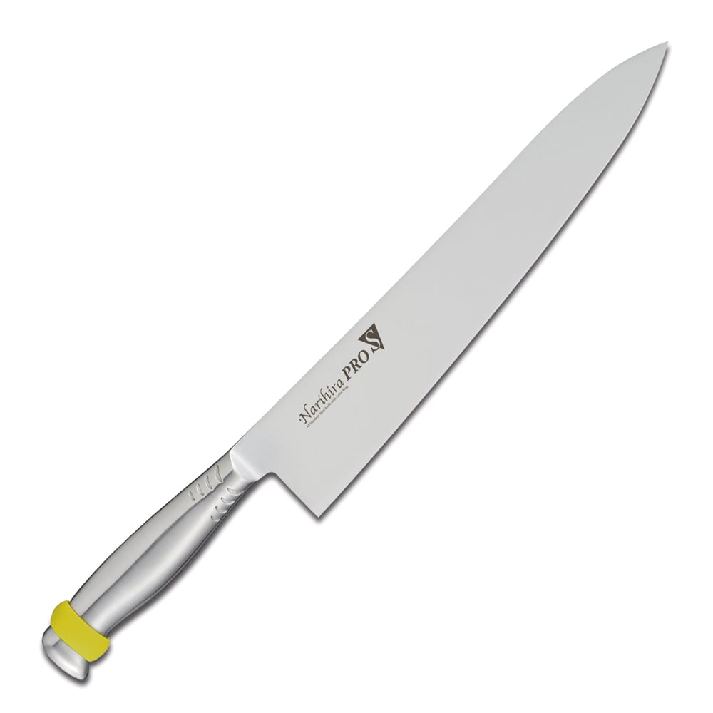 【直送品】ナリヒラプロＳ　牛刀 ＦＣ－３０２７　３０cmイエロー 1個（ご注文単位1個）