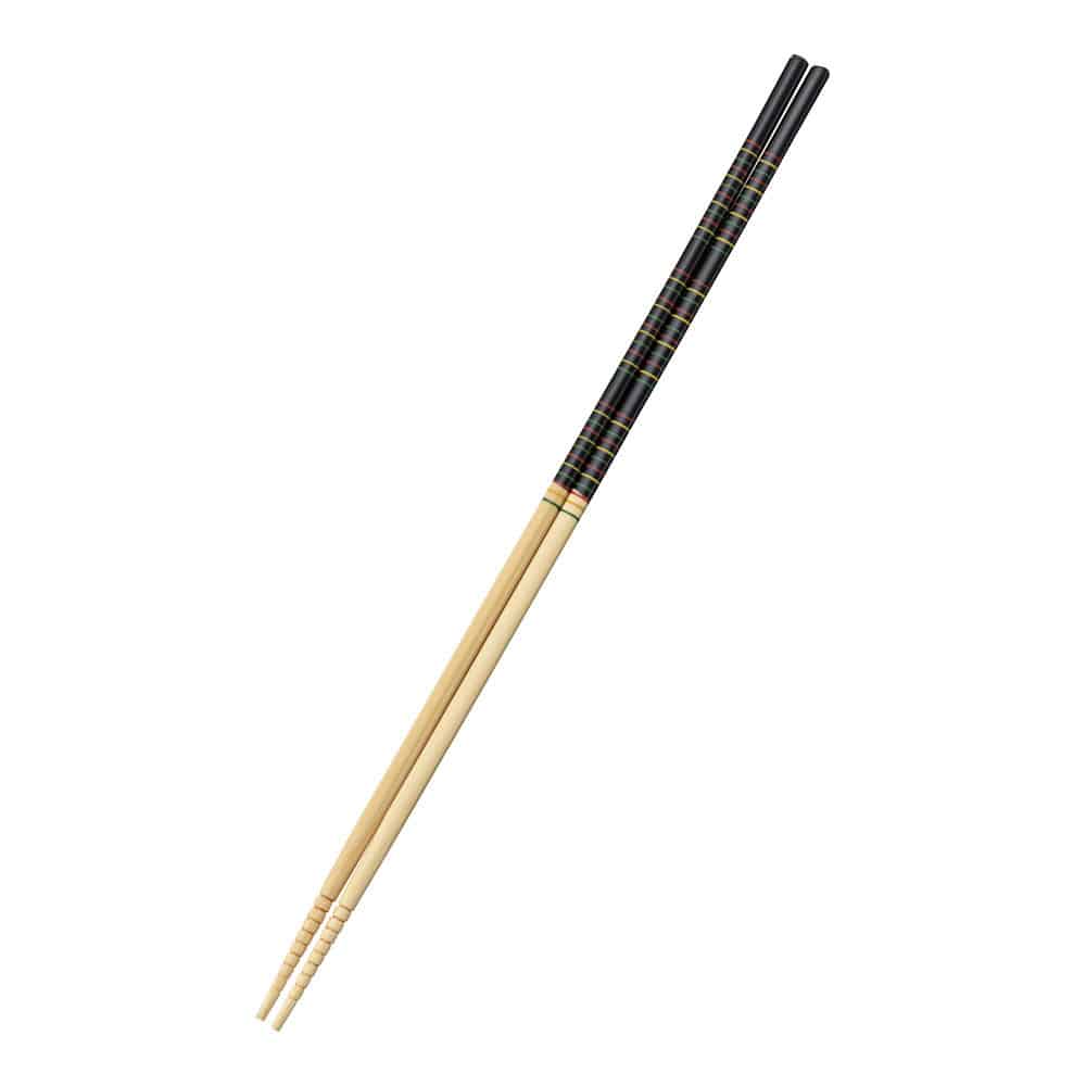 竹製　歌舞伎菜箸　黒 ３６cm 1袋（ご注文単位1袋）【直送品】