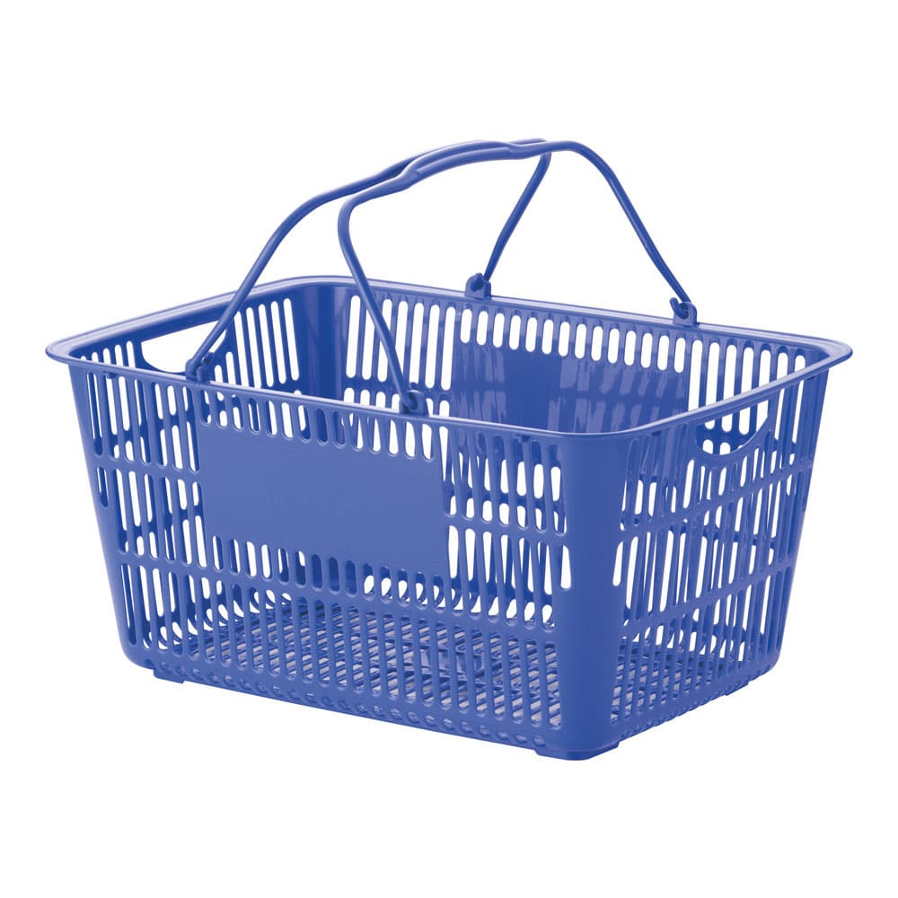 ショッピングバスケット Ｕ－３３　ブルー 1個（ご注文単位1個）【直送品】