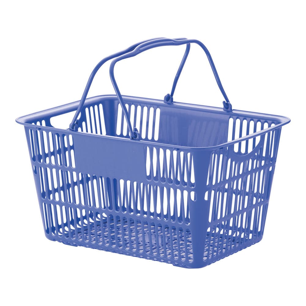 ショッピングバスケット Ｕ－２８　ブルー 1個（ご注文単位1個）【直送品】