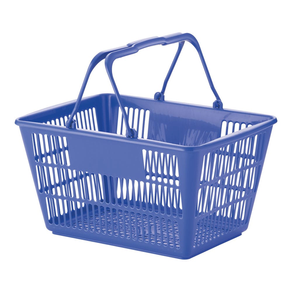 ショッピングバスケット Ｕ－１７　ブルー 1個（ご注文単位1個）【直送品】