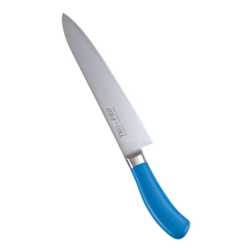 >【直送品】ＴＫＧ　ＰＲＯ　抗菌カラー　牛刀（両刃） ２４cm　ブルー 1箱（ご注文単位1箱）