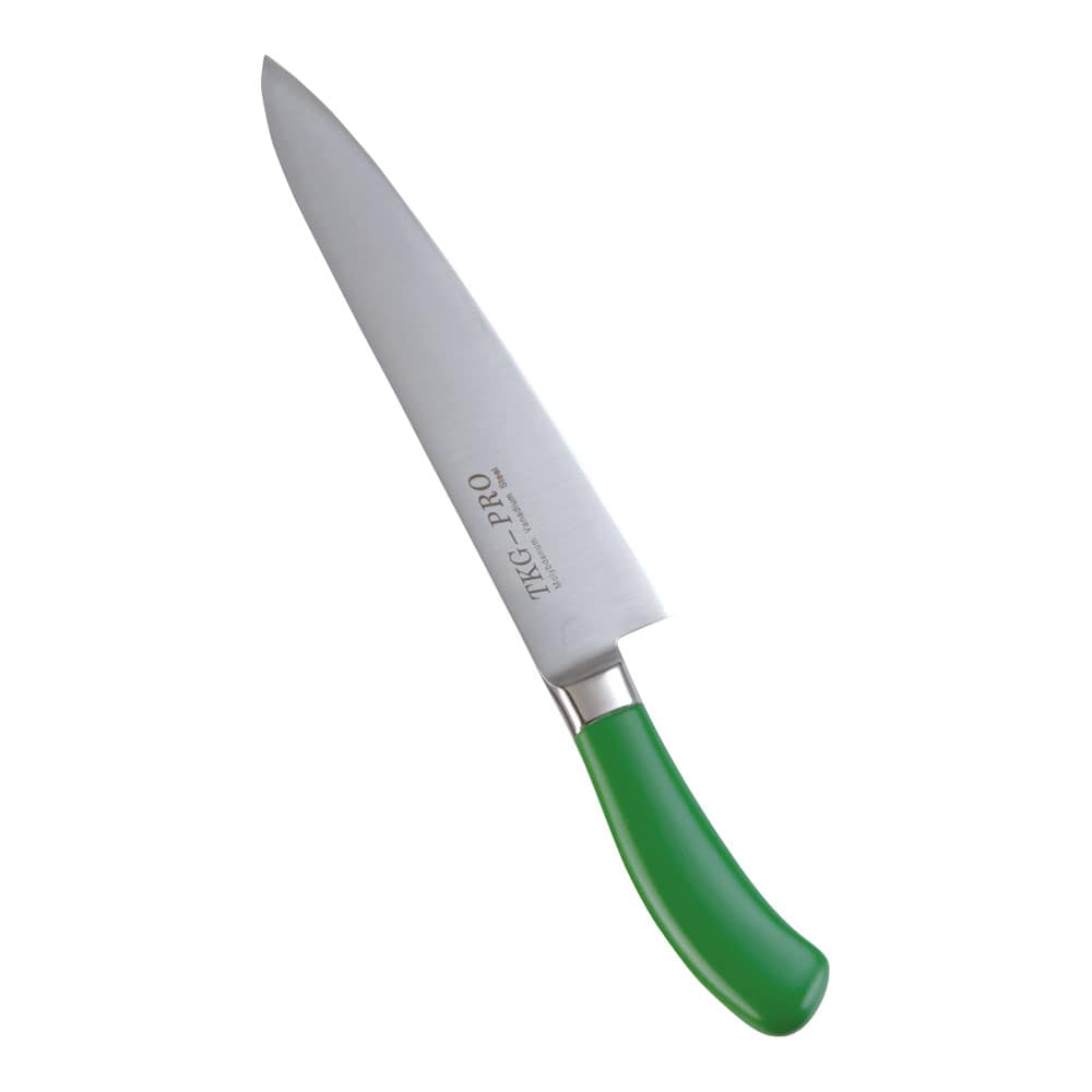 【直送品】ＴＫＧ　ＰＲＯ　抗菌カラー　牛刀（両刃） ２４cm　グリーン 1箱（ご注文単位1箱）