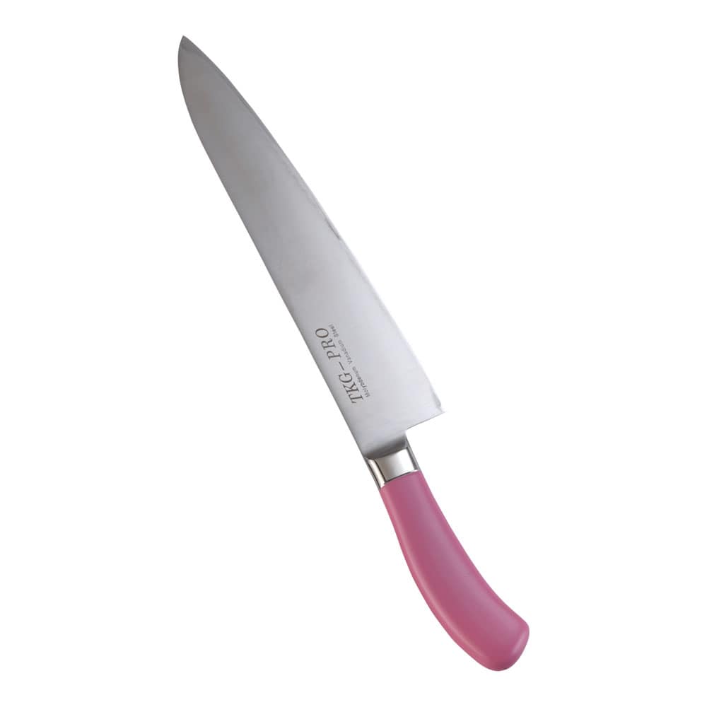 【直送品】ＴＫＧ　ＰＲＯ　抗菌カラー　牛刀（両刃） ２７cm　ピンク 1箱（ご注文単位1箱）