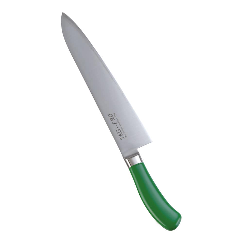 【直送品】ＴＫＧ　ＰＲＯ　抗菌カラー　牛刀（両刃） ２７cm　グリーン 1箱（ご注文単位1箱）