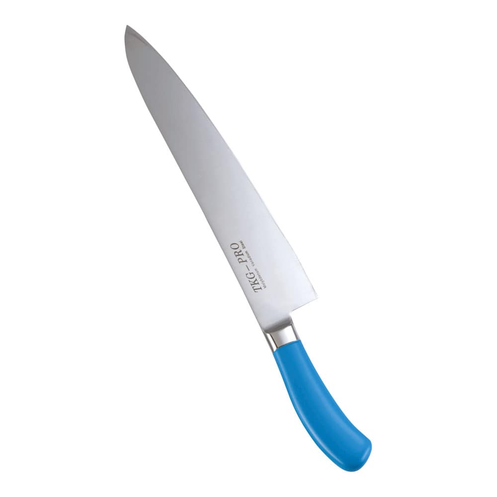 【直送品】ＴＫＧ　ＰＲＯ　抗菌カラー　牛刀（両刃） ３０cm　ブルー 1箱（ご注文単位1箱）