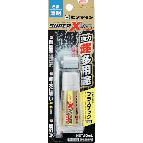 トラスコ中山 セメダイン スーパーXハイパーワイド クリア P10ml AX-175（ご注文単位1本）【直送品】