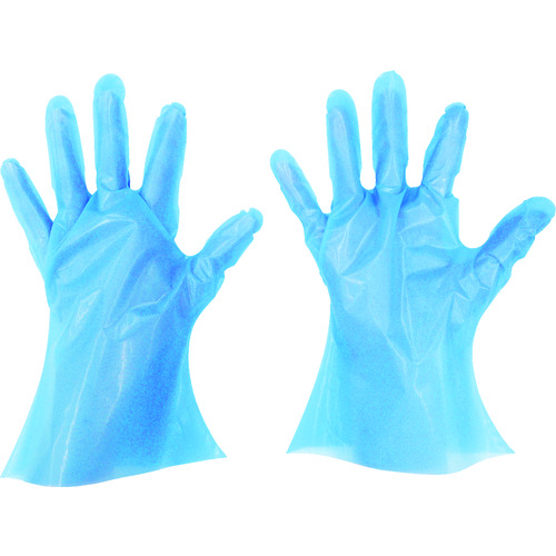 トラスコ中山 東京パック 使い捨て手袋 Ｓ-ＨＹＢＲＩＤグローブニューマイジャスト Ｌ ブルー（ご注文単位1箱）【直送品】