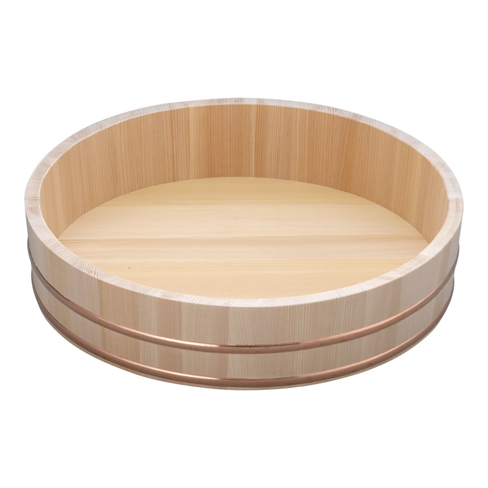 木製銅箍　飯台（サワラ材） ４５ｃｍ 1個（ご注文単位1個）【直送品】