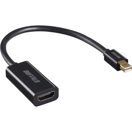 >トラスコ中山 バッファロー miniDisplayPort－HDMI変換アダプタ ブラック 457-7767  (ご注文単位1個) 【直送品】