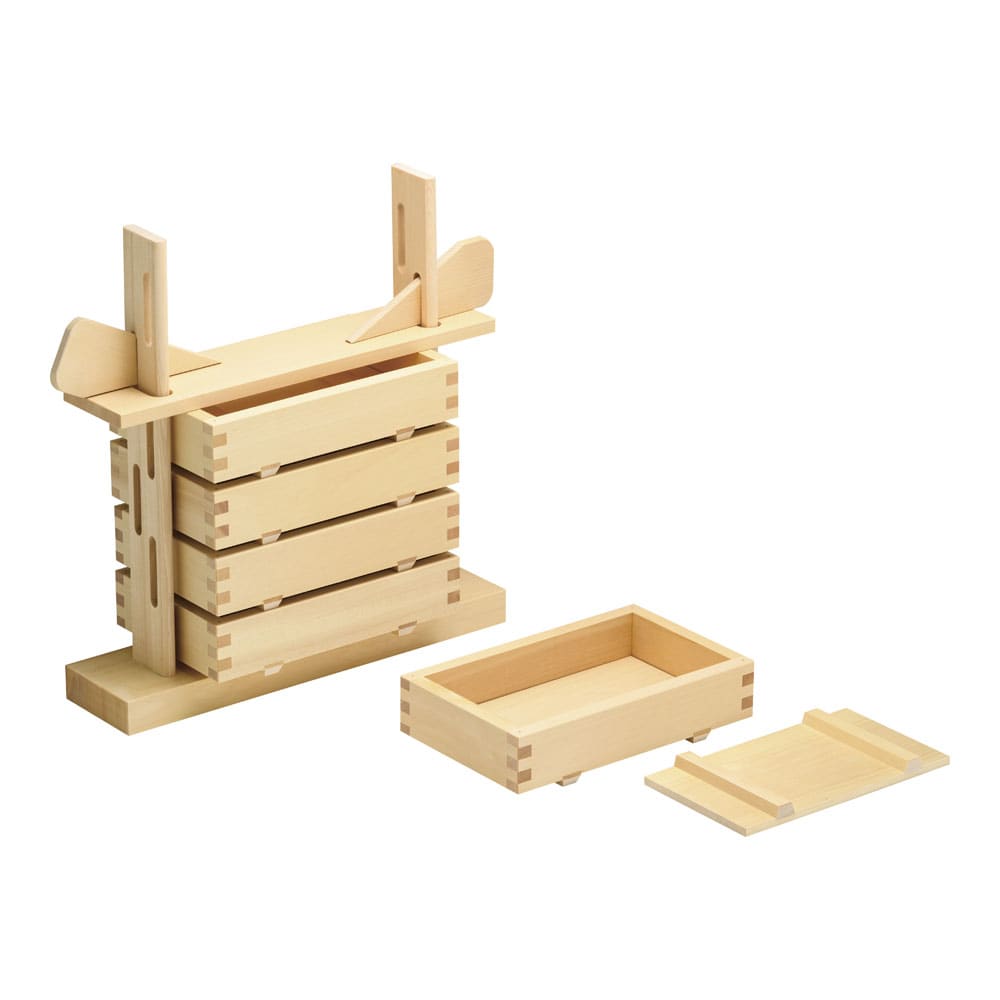 木製　押し寿司　５段セット（桧材）  1箱（ご注文単位1箱）【直送品】