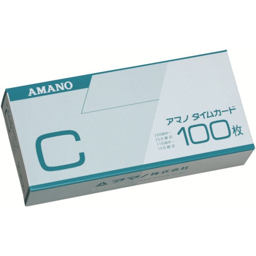 トラスコ中山 アマノ タイムカードC (100枚入)（ご注文単位1箱）【直送品】