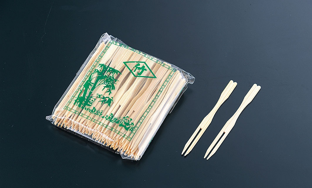 【直送品】竹フォーク（１００本入）  1袋（ご注文単位1袋）