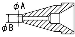 >エスコ EA323MA-14 φ0.8/φ1.8mm交換用ノズル(EA323MA-1用) 1個（ご注文単位1個）【直送品】