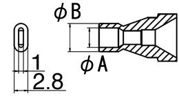 エスコ EA323MA-18 φ4.0/φ5.8mm交換用ノズル(EA323MA-1用) 1個（ご注文単位1個）【直送品】