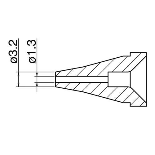 エスコ EA323MA-33 φ1.3/φ3.2mm交換ノズル(EA323MA-2用) 1個（ご注文単位1個）【直送品】