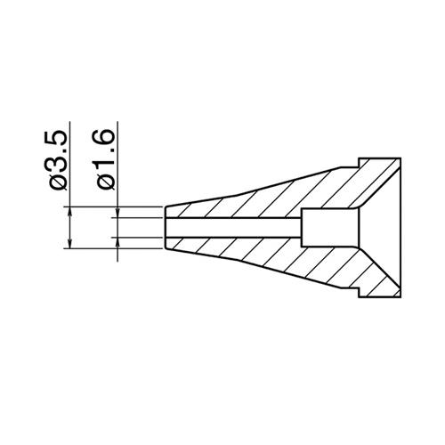 エスコ EA323MA-34 φ1.6/φ3.5mm交換ノズル(EA323MA-2用) 1個（ご注文単位1個）【直送品】