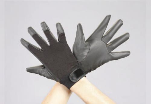 >【直送品】エスコ EA353BB-41[Ｍ]手袋(ポリウレタン・黒) 1個（ご注文単位1個）