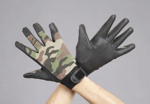 エスコ EA353BB-46[Ｍ]手袋(ポリウレタン・迷彩) 1個（ご注文単位1個）【直送品】