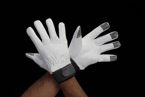 【直送品】エスコ EA353BJ-111[Ｍ]手袋(指先すべり止付・人工皮革) 1個（ご注文単位1個）