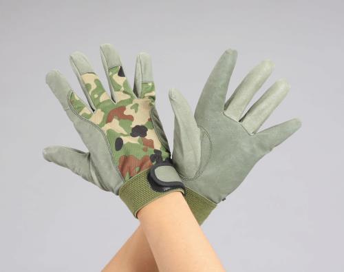 【直送品】エスコ EA353JC-2[Ｌ]手袋(豚革・迷彩色) 1個（ご注文単位1個）
