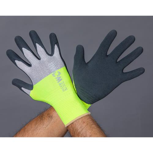 【直送品】エスコ EA354AB-138[ＬＬ/250mm]手袋(天然ゴム張・高視認) 1個（ご注文単位1個）