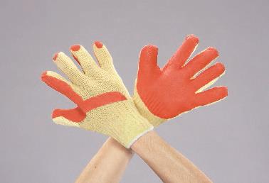 【直送品】エスコ EA354AB-20[フリー]手袋(ナイロン・ポリエステル・天然ゴム張り/橙) 1個（ご注文単位1個）