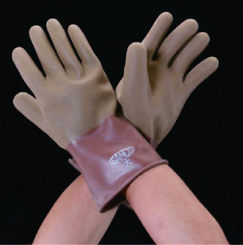 【直送品】エスコ EA354BF-3[Ｌ/255mm]手袋(厚手・天然ゴム) 1個（ご注文単位1個）