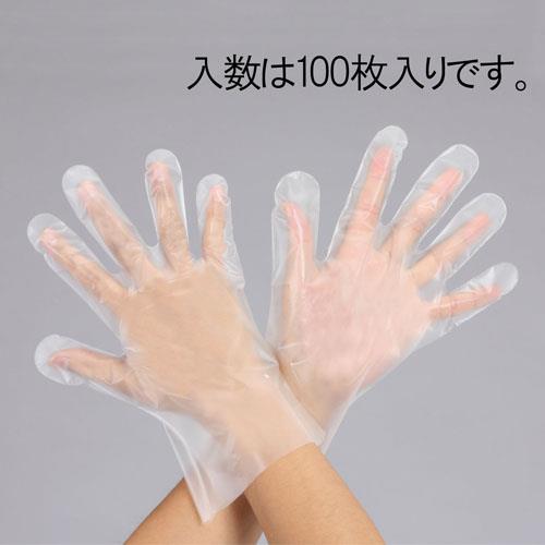 【直送品】エスコ EA354DS-2A[Ｍ]手袋(抗菌ポリエチレン・エンボス/100枚) 1個（ご注文単位1個）