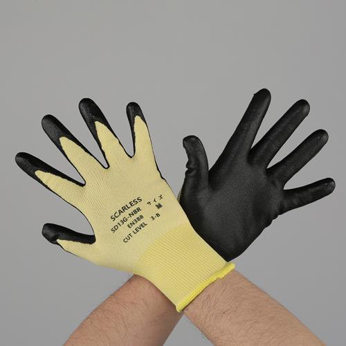 【直送品】エスコ EA354E-141[Ｓ]手袋(ニトリルゴムコーティング/ケブラー) 1個（ご注文単位1個）