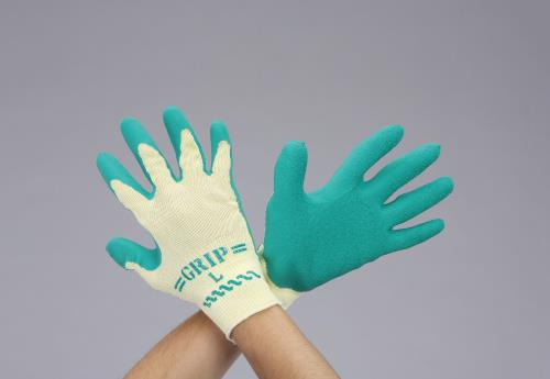 【直送品】エスコ EA354GD-11[Ｓ]手袋(ポリエステル、綿・天然ゴムコート/緑) 1個（ご注文単位1個）