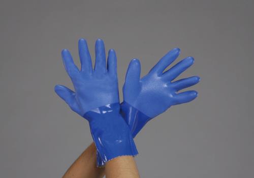 >【直送品】エスコ EA354GE-11[Ｍ]手袋(耐油/塩化ビニール・綿ＰＥ裏) 1個（ご注文単位1個）
