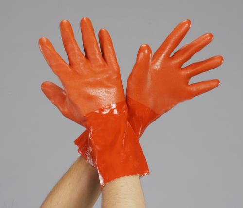 【直送品】エスコ EA354GE-21[Ｍ]手袋(耐油/塩化ビニール・綿ＰＥ裏) 1個（ご注文単位1個）
