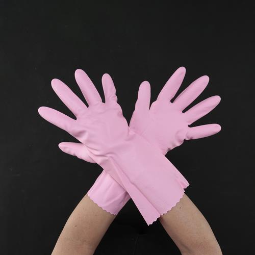 エスコ EA354GF-27[Ｌ/320mm]手袋(厚手・塩化ビニール/ピンク) 1個（ご注文単位1個）【直送品】