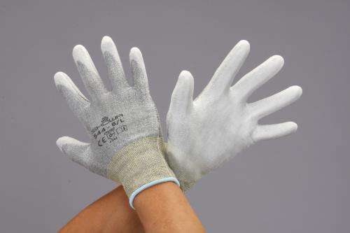 エスコ EA354GJ-56[Ｍ]手袋(耐切創/高強度ＰＥ系・ナイロン・ＰＵコート) 1個（ご注文単位1個）【直送品】