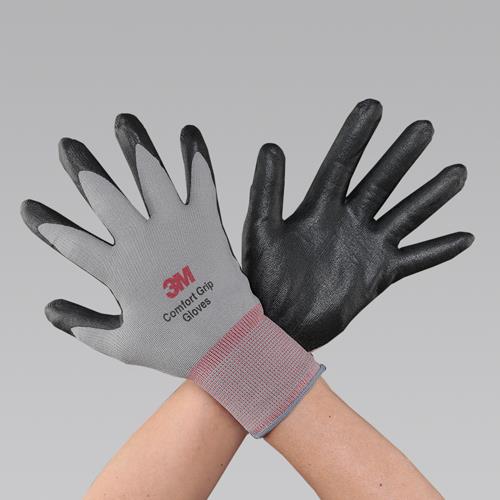 【直送品】エスコ EA354MA-11[Ｍ/215mm]手袋(ニトリルゴムコート/グレー) 1個（ご注文単位1個）