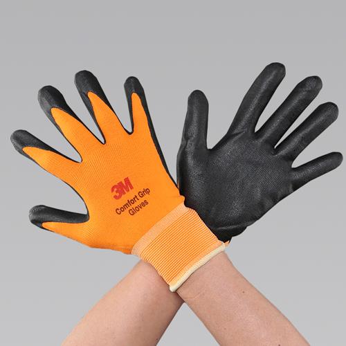 エスコ EA354MA-15[Ｍ/215mm]手袋(ニトリルゴムコート/オレンジ) 1個（ご注文単位1個）【直送品】